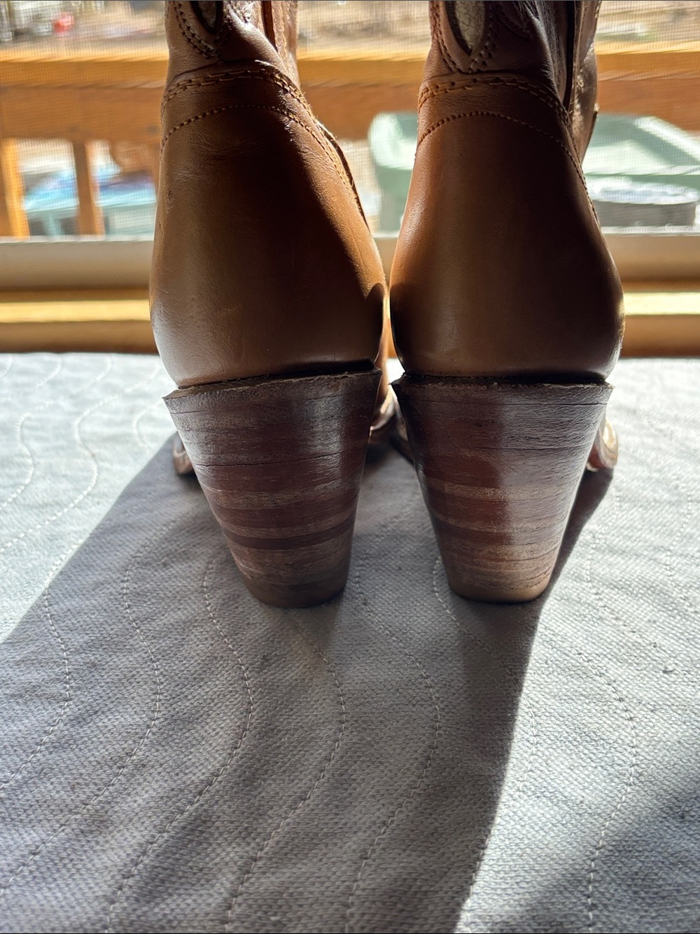 vintage Miss Capezio eagle inlay leather cowboy boots Size 8.5 M - Picture 9 of 10